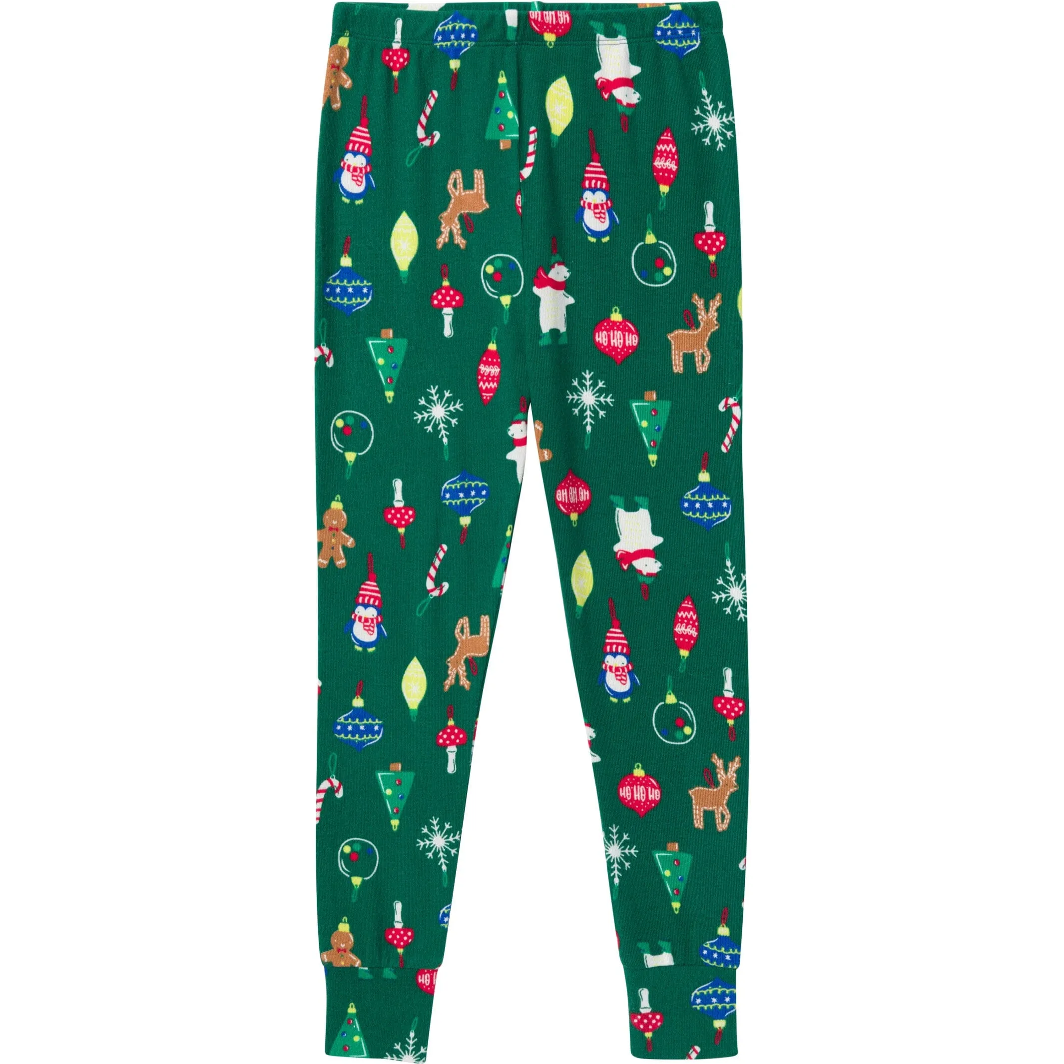 2-Piece Big Kids Neutral Ornaments Hacci Snug Fit Pajama Set