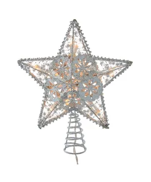 20-Light Silver Star Treetop