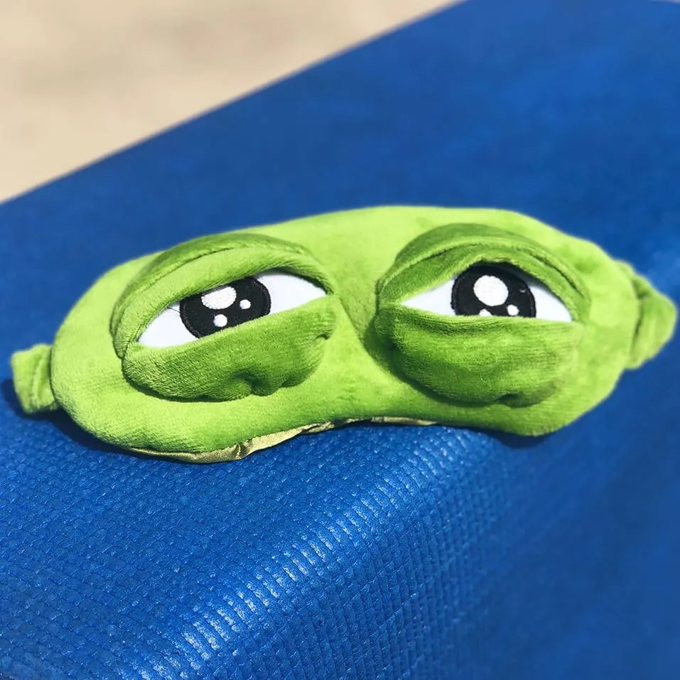 3D Plush Frog Eye Mask