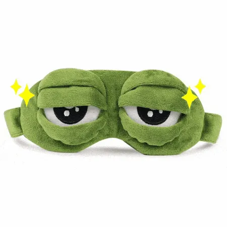 3D Plush Frog Eye Mask