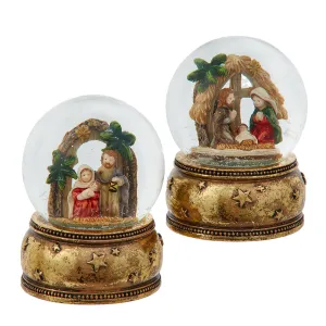 65MM Nativity Water Globes, 2 Assorted