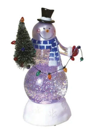 8.75" Battery Operated Snowman Globe