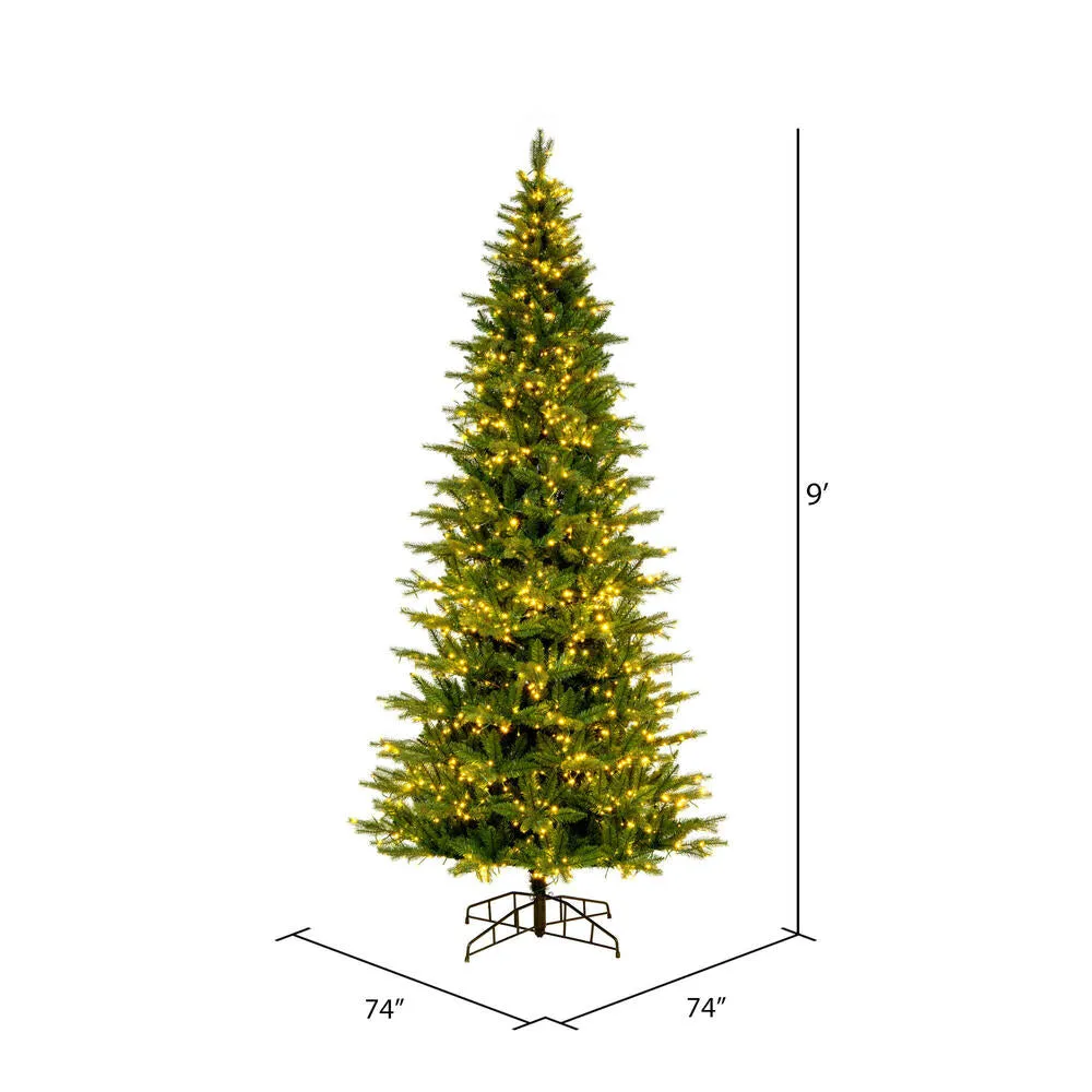 9' x 52" Brighton Pine Artificial Christmas Tree 3mm LED Color Changing Lights