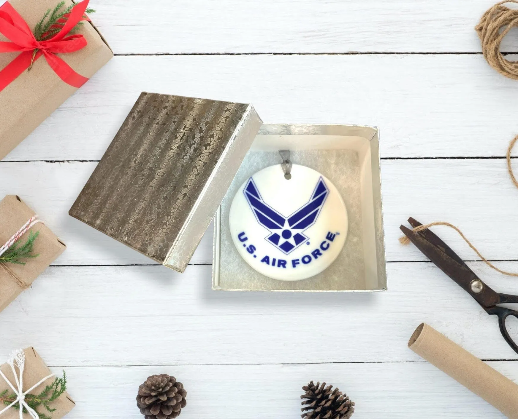 Air Force Gift  -USAF - Military Pride - Patriotic Gift - Veteran Gift - Officially Licensed - Air Force Ornament - Christmas Ornament