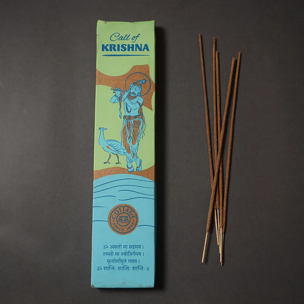 Premium Natural Incense Sticks - Call of Krishna by Sri Aurobindo Ashram (50g)