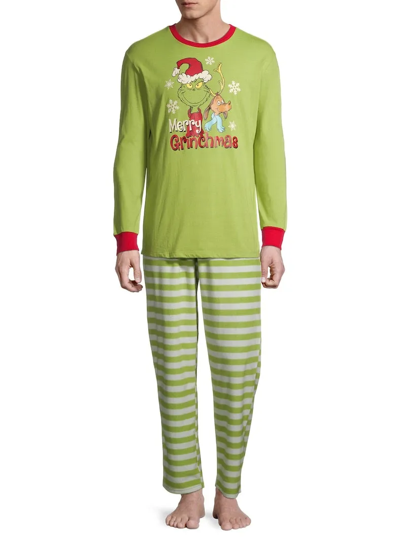 Christmas Funny Family Pajamas Set Cartoon Print