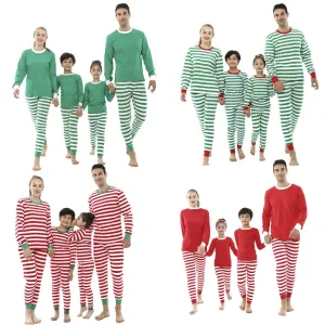 Christmas Matching Family Pyjamas Pajamas Boys Girls Cotton Stripe Pajama Sets  Matching Clothing Sets