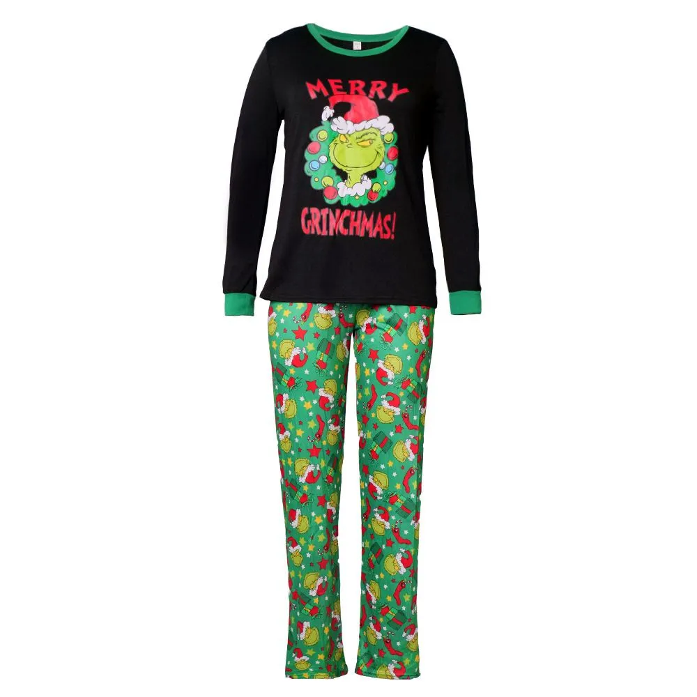 Christmas Merry Grinchmas Family Matching Pajamas Sets