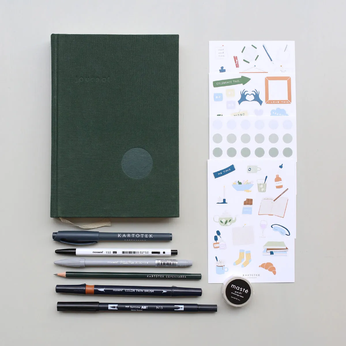 CREATIVE JOURNALING SET // GREEN