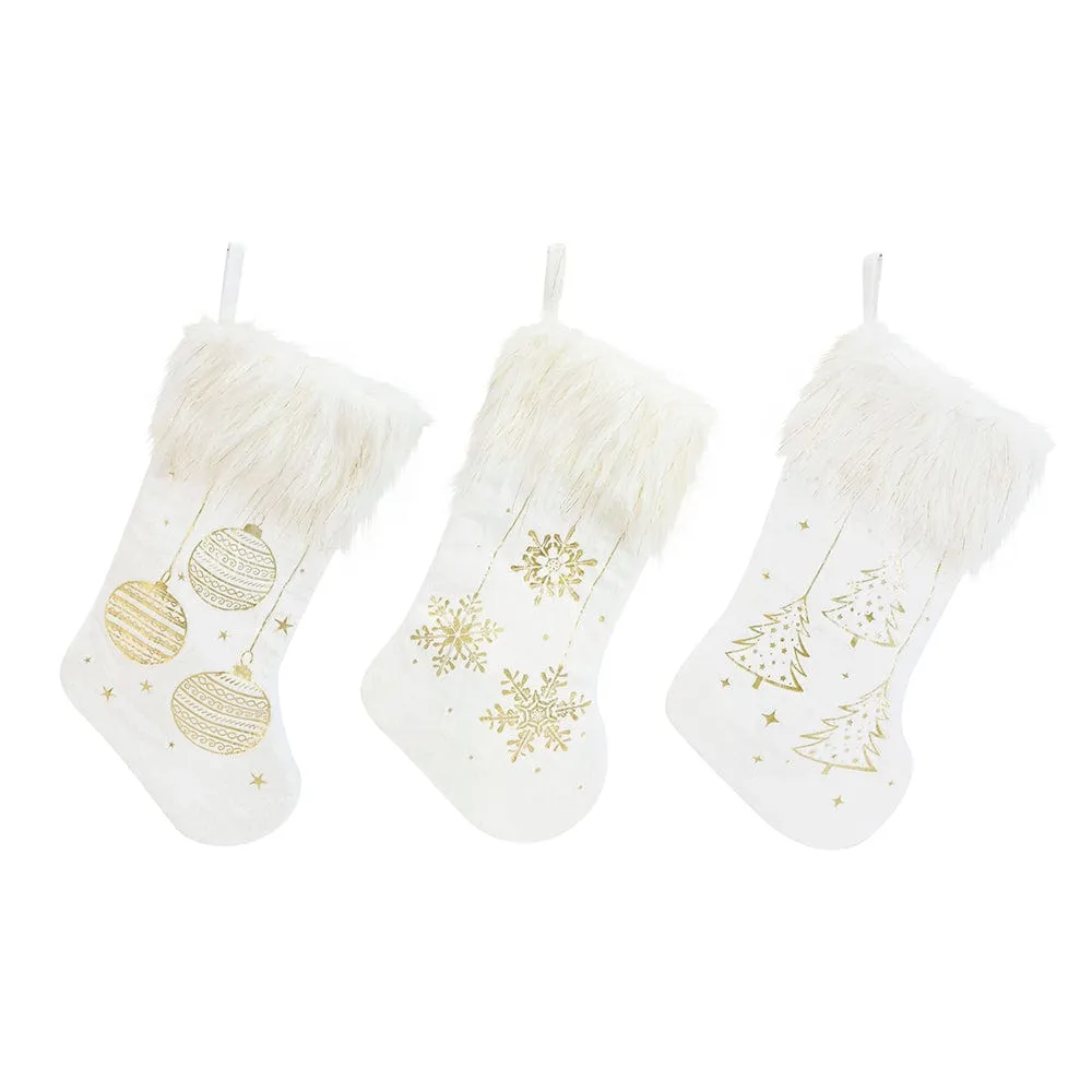 Deluxe Cream and Gold Foil Stocking Asst