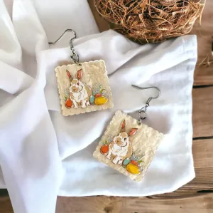 Easter Earrings - Easter Carrot, Happy Easter, Easter Bunny, Easter Accessories, Easter Egg, Easter Accessories, Easter Basket, Neutral