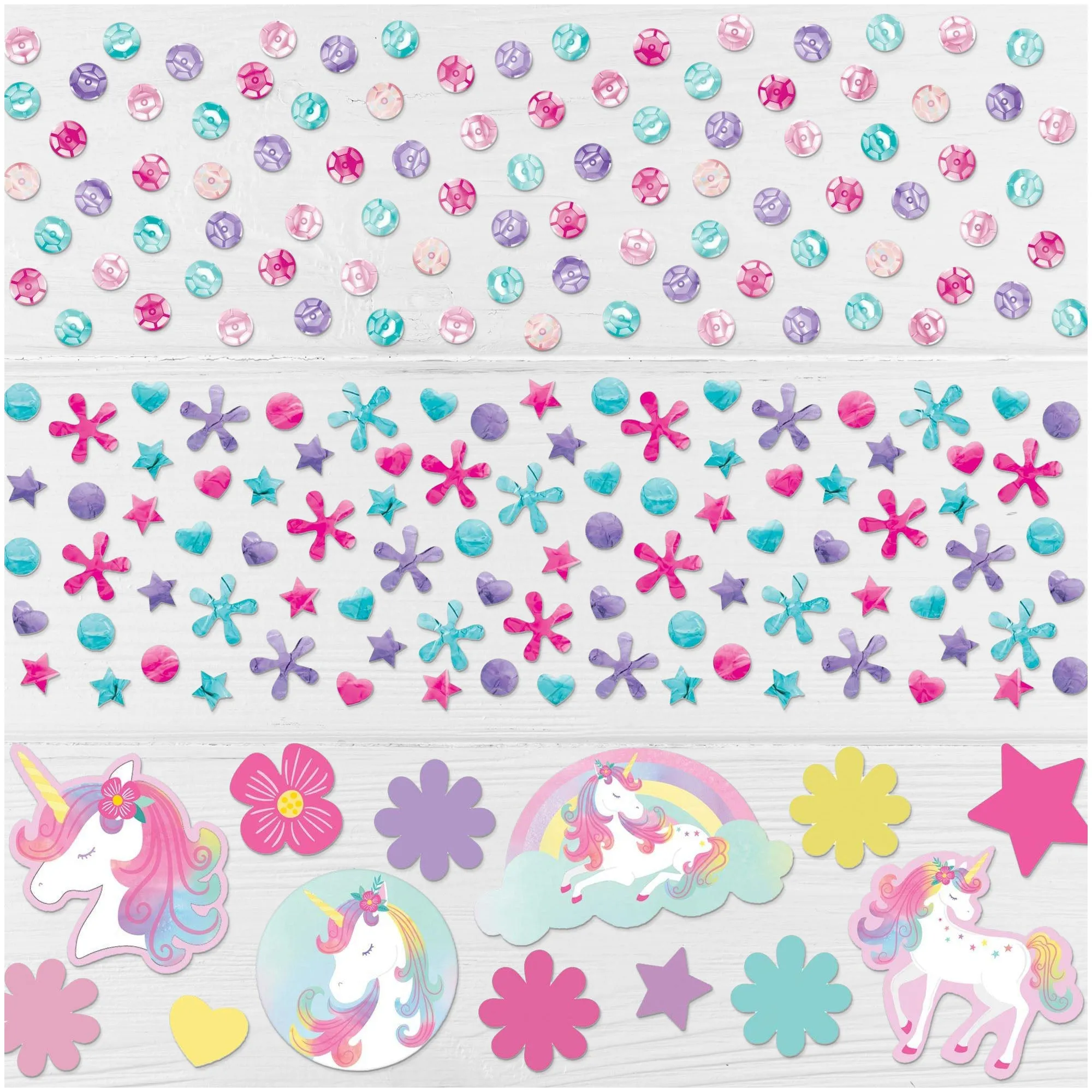 Enchanted Unicorn Table Scatter Confetti Party Decorations