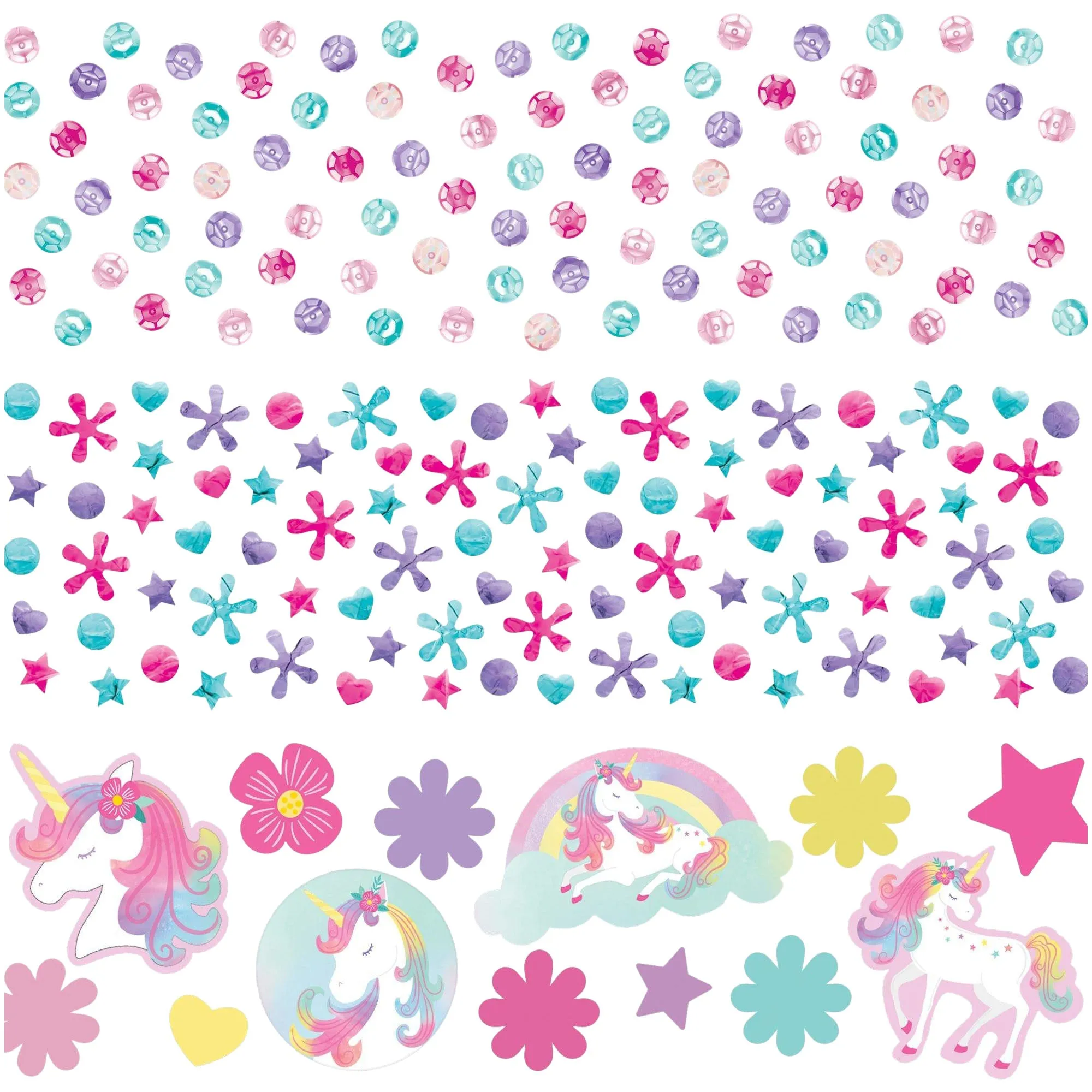 Enchanted Unicorn Table Scatter Confetti Party Decorations