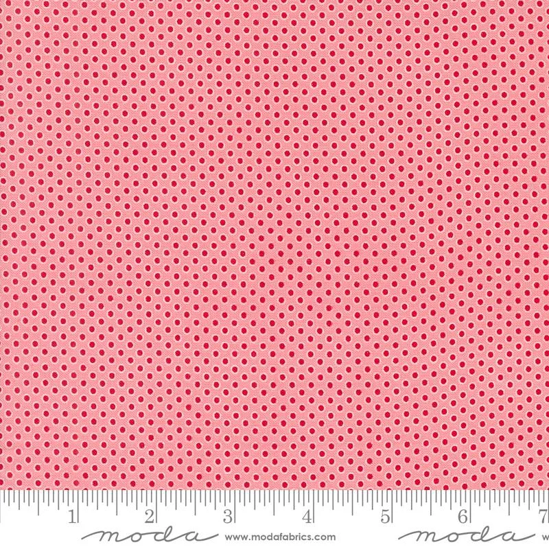 Fabric, Kitty Christmas Polka Dots by Urban Chiks - Pink CHEEKY (by the yard)