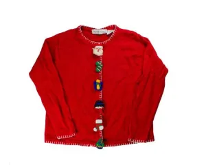 Festive buttons-Small Christmas Sweater