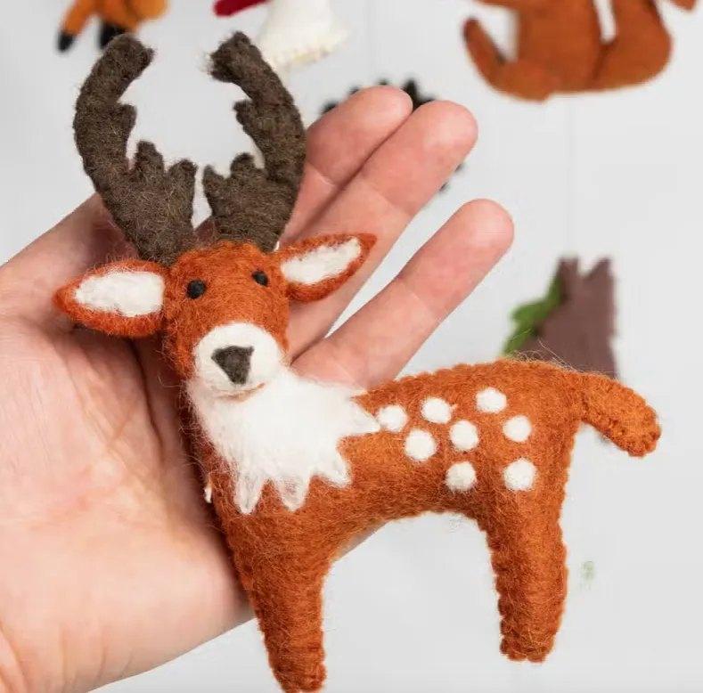 Forest Animals Felted Mobile