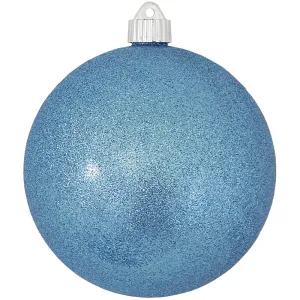 Glitter Light Blue Shatterproof Ball Ornament