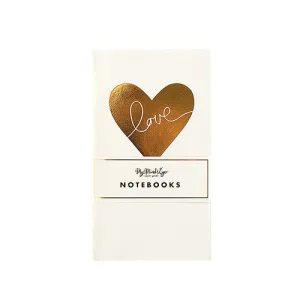 Gold Foil Print Mini Paper Notebooks