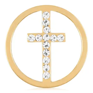 Gold Stone Cross - Final Sale