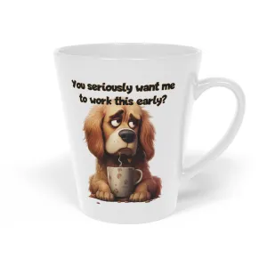 Grumpy Dog Latte Mug, 12oz