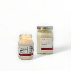 hawaiian lei soy wax candle.