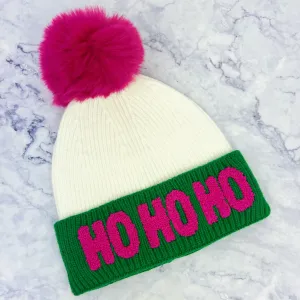 Ivory Ho Ho Ho Pom Hat