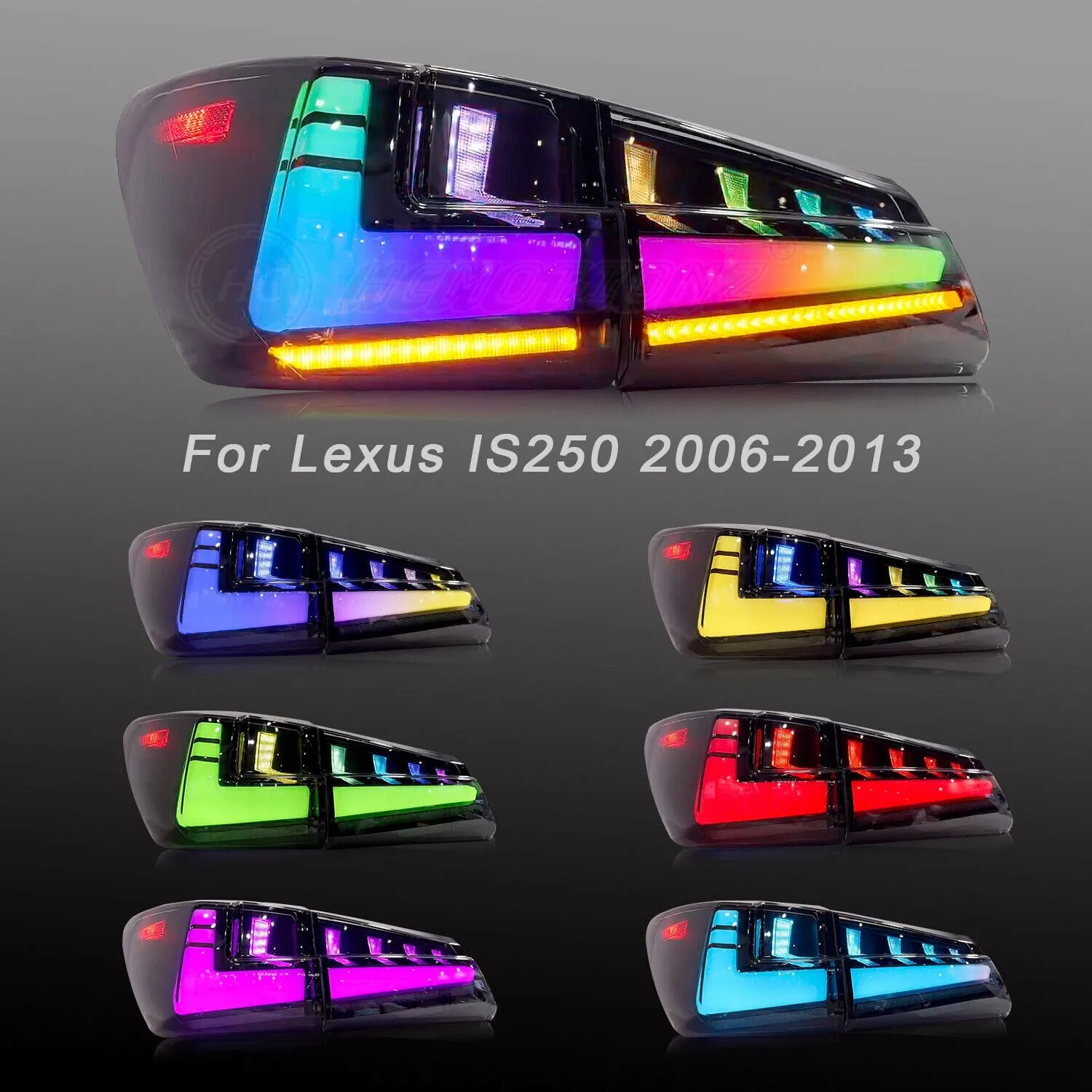 Lexus IS250 IS350 ISF 2006-2013 RGB V2 Taillights Color Changing App Controlled