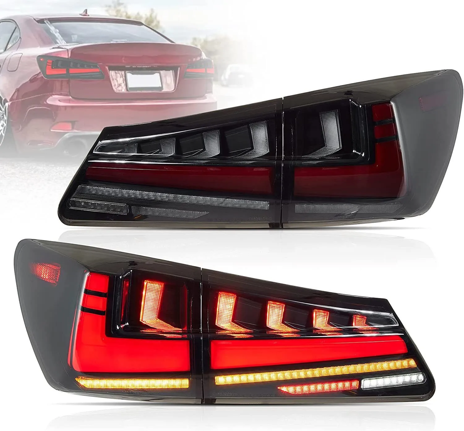 Lexus IS250 IS350 ISF 2006-2013 RGB V2 Taillights Color Changing App Controlled