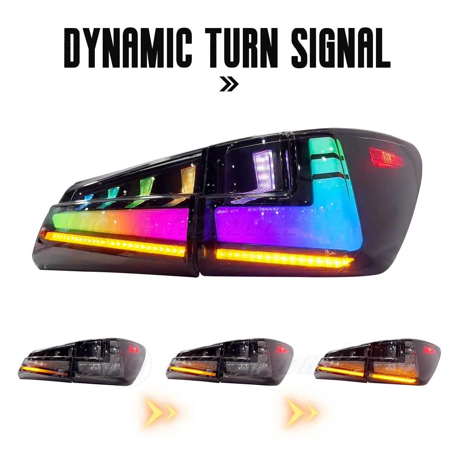 Lexus IS250 IS350 ISF 2006-2013 RGB V2 Taillights Color Changing App Controlled