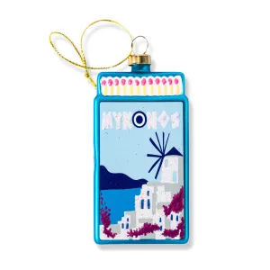 Matchbook Ornament - Mykonos