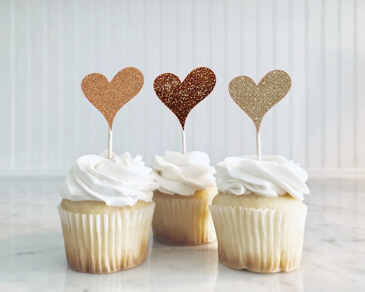 Melanin Heart Cupcake Toppers