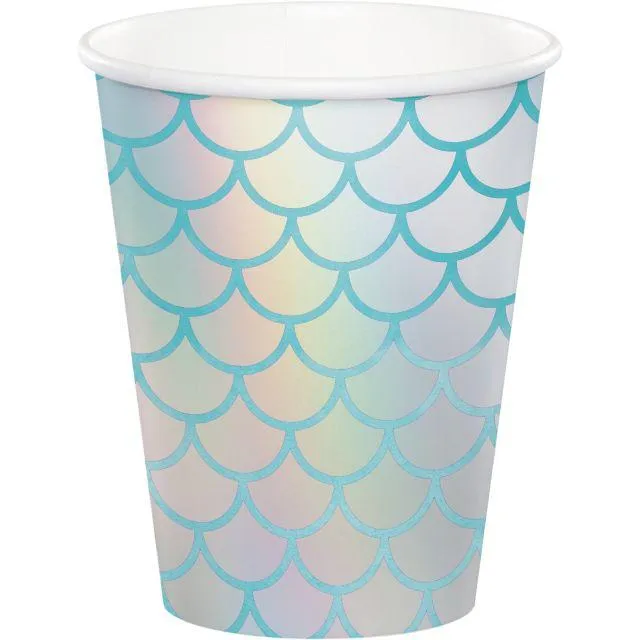 Mermaid - 9oz Iridescent Party Cups (8ct)