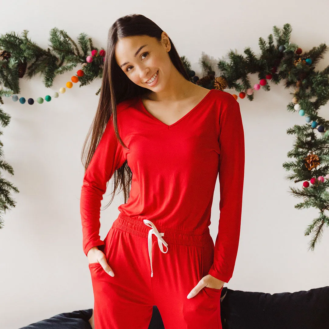 Merry Jumpsuit, Cranberry