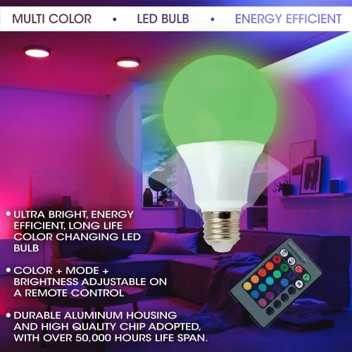 Multi-Color Changing LED Light-Up Bulb