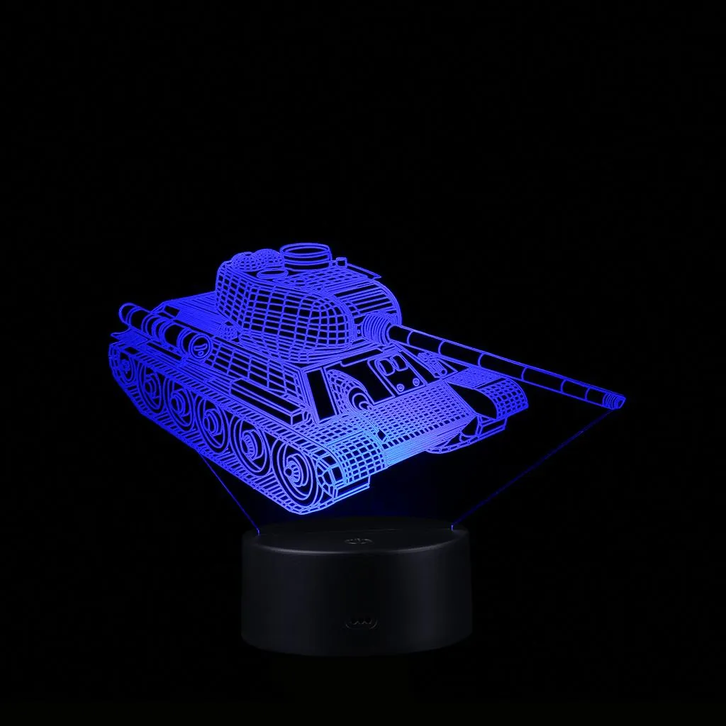 [MYL] LED 3D Illuminated Lamp Optical Illusion Desk Night Light With 7 Color Changing