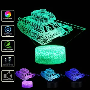 [MYL] LED 3D Illuminated Lamp Optical Illusion Desk Night Light With 7 Color Changing