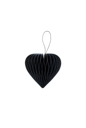 Nordic Rooms - Christmas Ornament - Paper Heart - 9cm - Midnight Haze