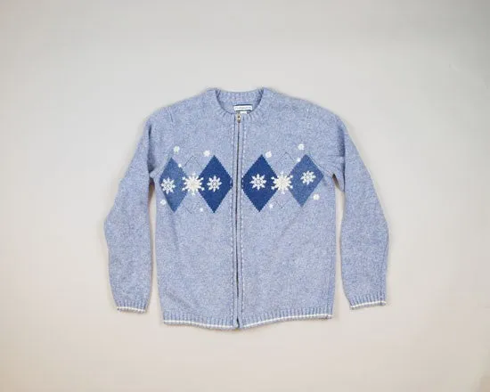 Powder Blue Christmas-Small Christmas Sweater