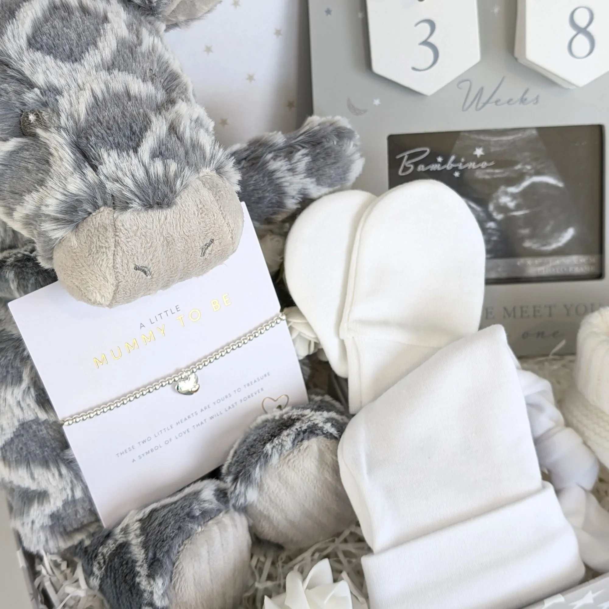 Pregnancy Gifts Hamper Can't Wait To Meet You With Silver Bracelet