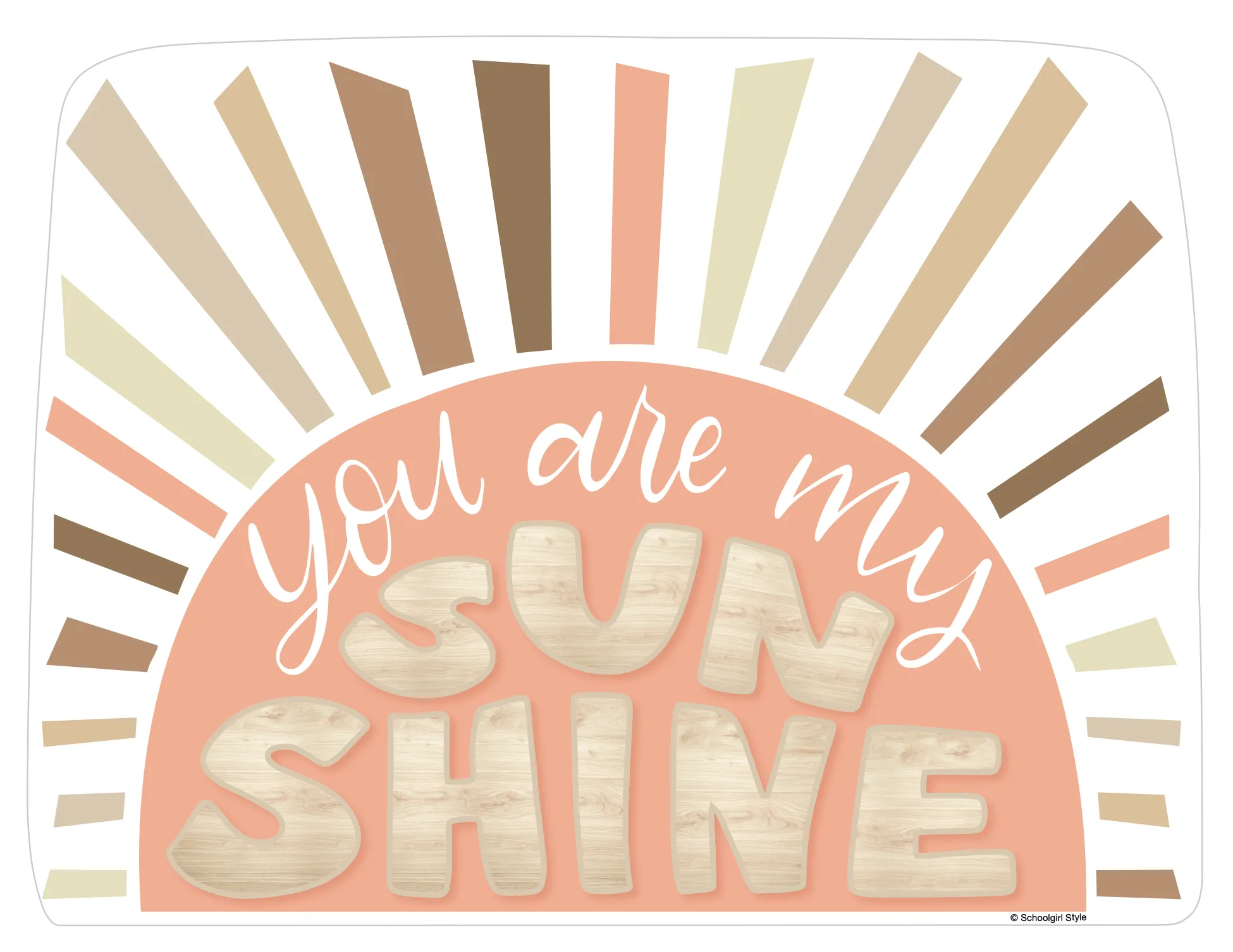 "You Are My Sunshine" Door Topper | Neutral Classroom Decor | Simply Stylish Boho Rainbow | UPRINT | Schoolgirl Style