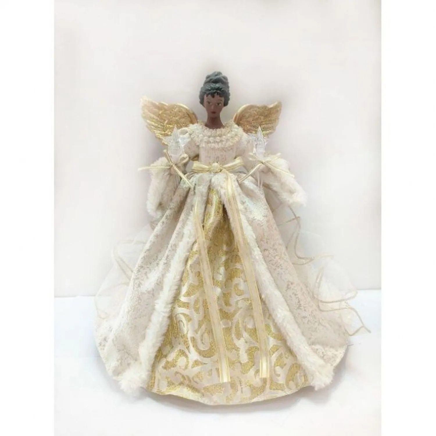 Regency International 14"Ul 10Lite Black Angel Tree Topper