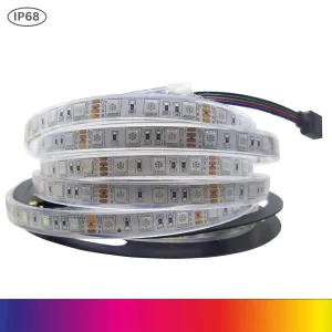 RGB LED Strip 12V 5050 IP68 Waterproof 60LED/m 5 Metre