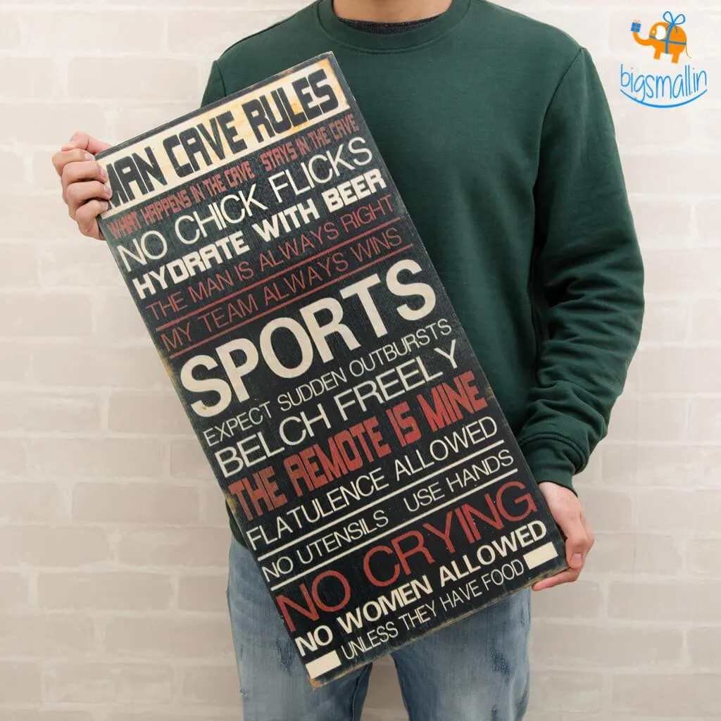 Rustic Man Cave Wooden Board