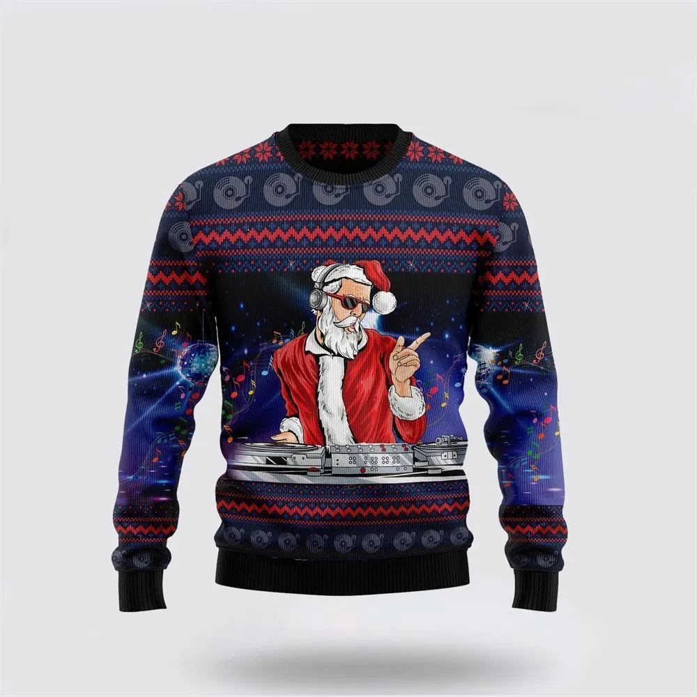 Santa Claus Dance Night Party Ugly Sweater Ugly Christmas Sweater For Men And Women, Best Gift For Christmas, The Beautiful Winter Christmas Outfit