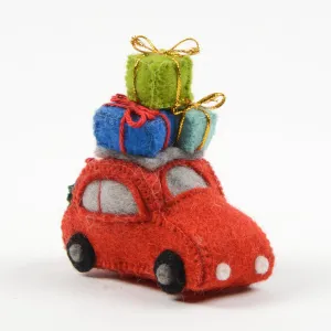 Santa's Car with Presents Ornament