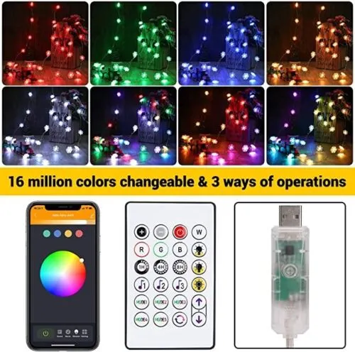 Smart USB-Powered Fairy Lights with 20 LED Lights (Three Styles)