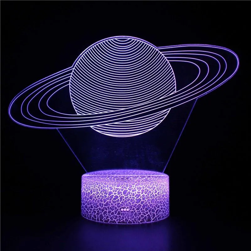 Solar System 3D Phantom Lights Universe Planet Space Night Lights Children's Bedroom Decoration Birthday Holiday Gifts