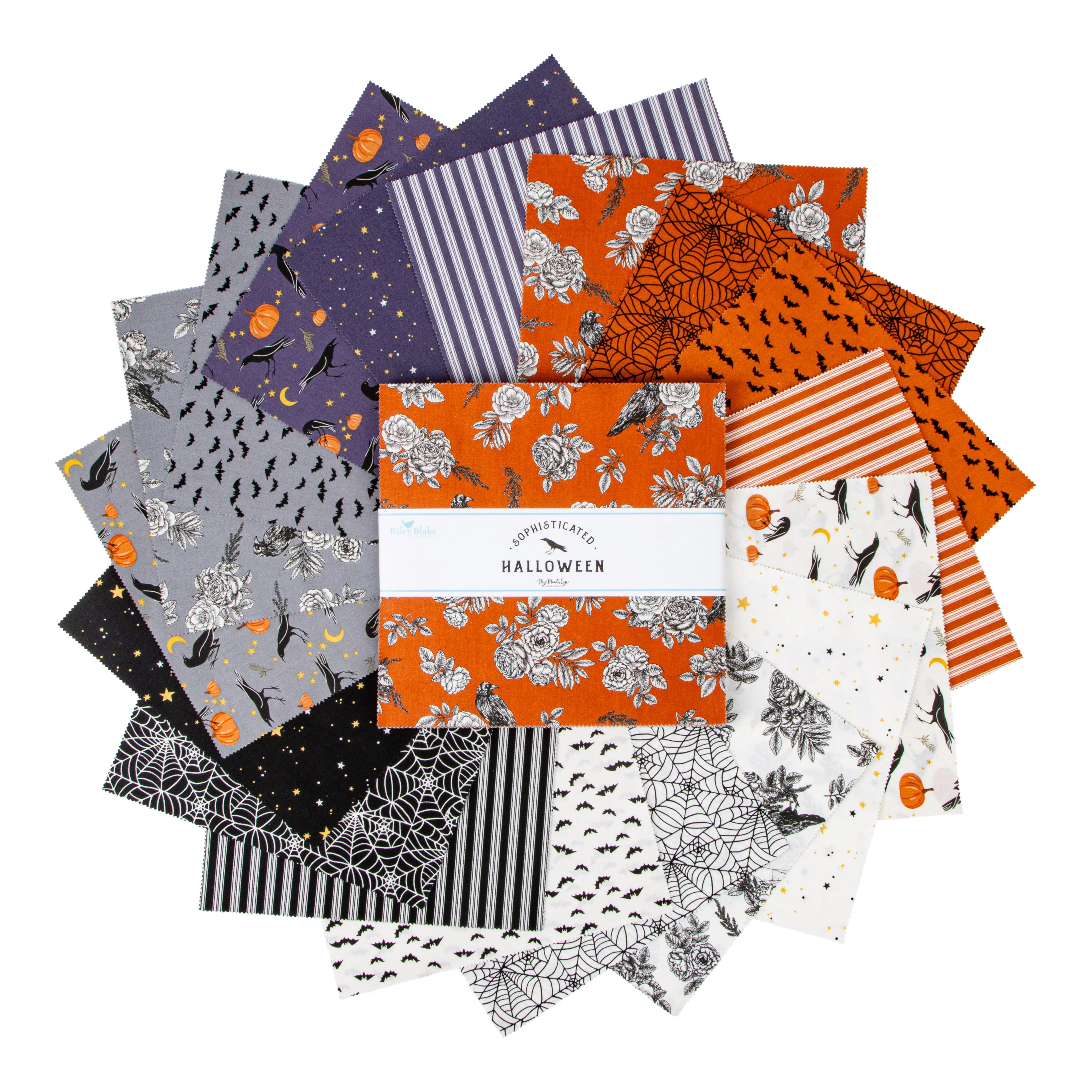 Sophisticated Halloween | 10" Square Pack by My Mind's Eye for Riley Blake | 42 pcs