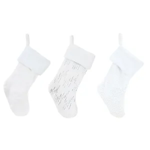 Super Plush White Luxe Stocking Asst