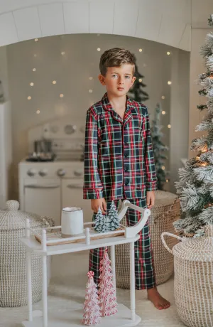 Unisex Pj's in Black Plaid